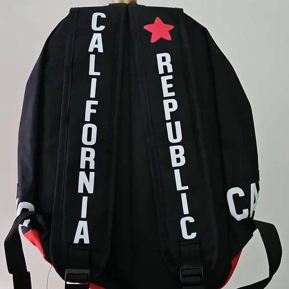 California Republic Black and Red Backpack - Picture 2 of 2